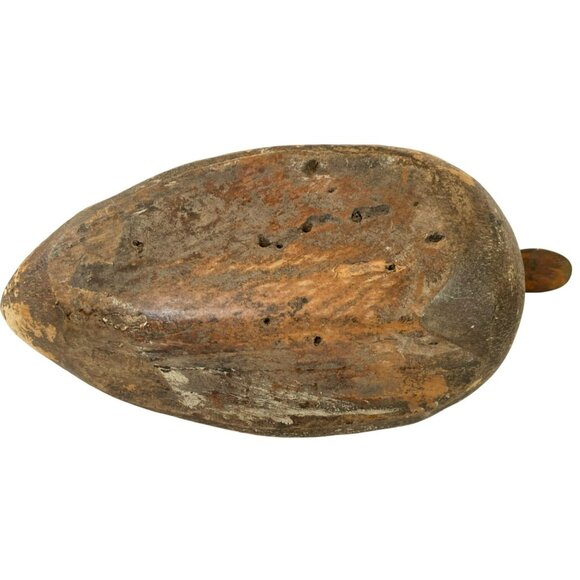 Antique Duck Decoy Wooden Mallard Drake Wood Folk Art Carved Painted American - Picture 8 of 9